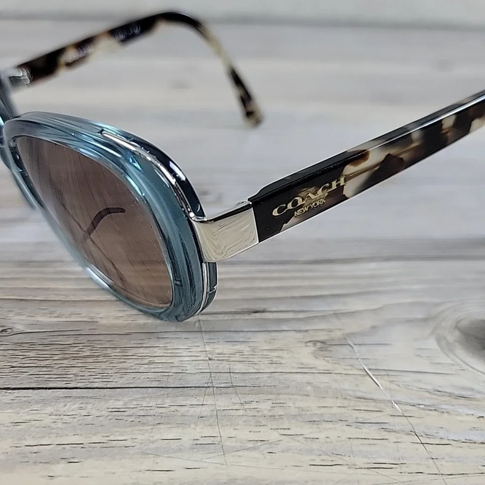 COACH HC 8172 5370D0 CRYSTAL TEAL SNOW LEOPARD TORT‎ 56-16-140 FRAMES ONLY